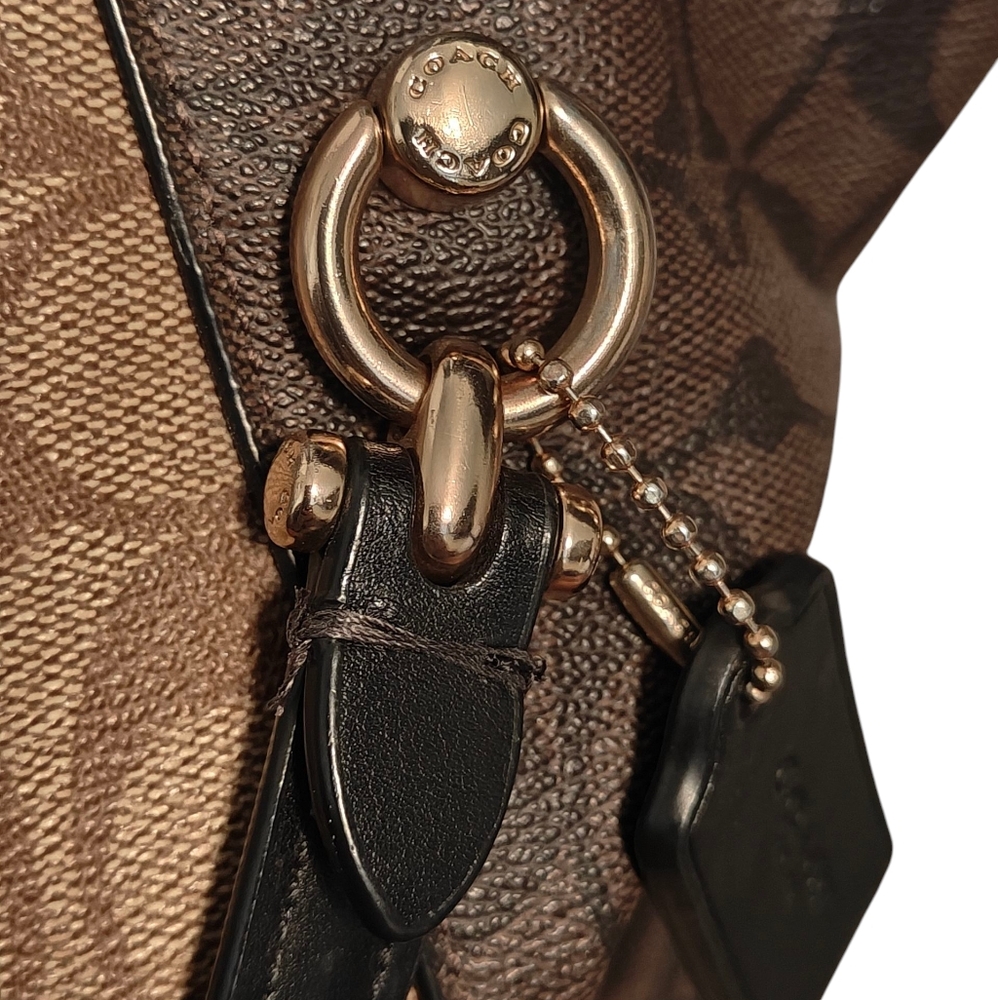 COACH Kacey Satchel Bag In Blocked Signature Canvas With Hangtag - Picture 9 of 16